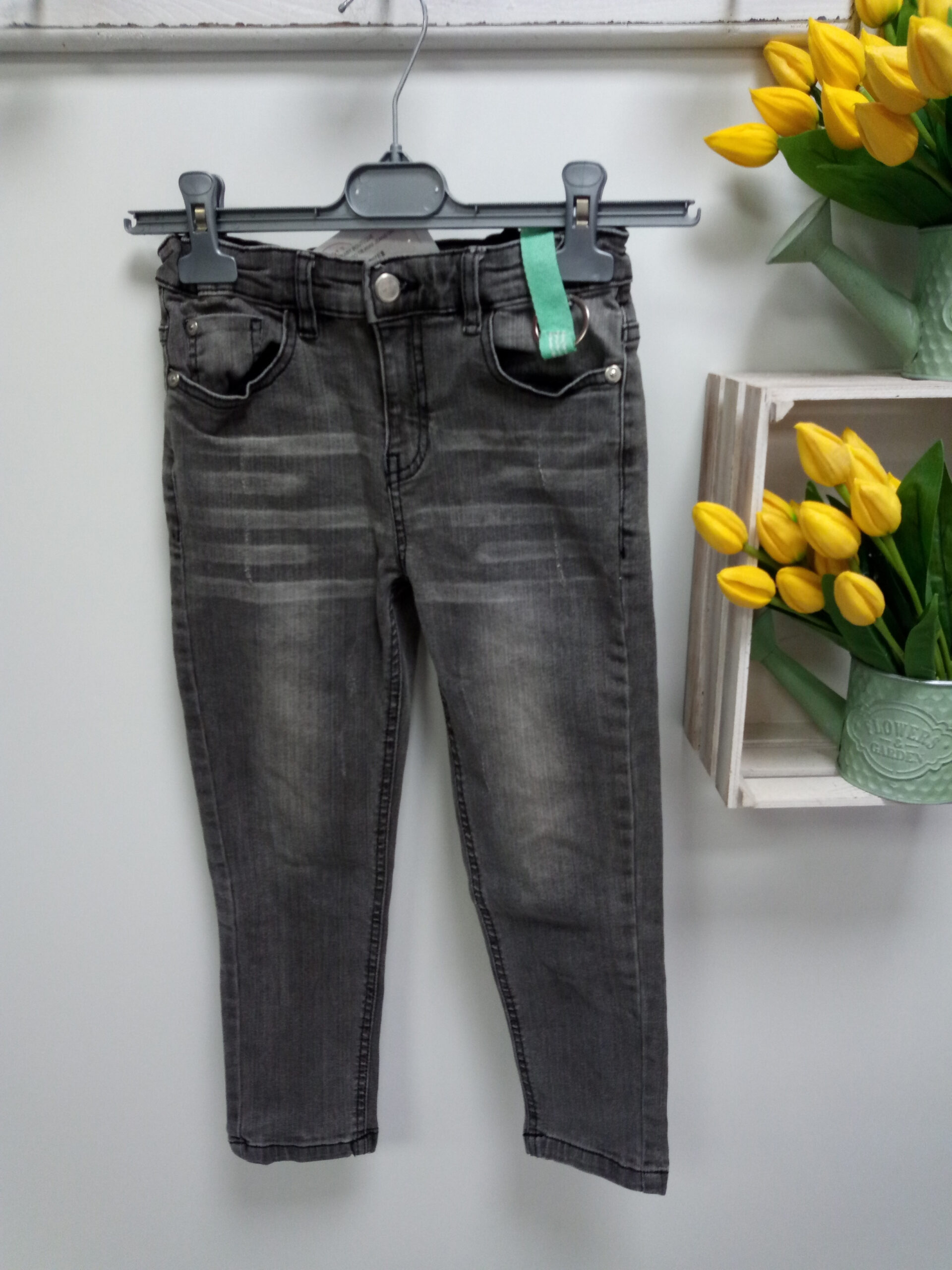 PANTALONI BIMBO 7/8 ANNI JEANS GRIGI